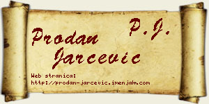 Prodan Jarčević vizit kartica